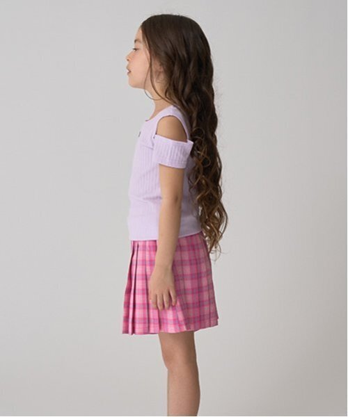 minimal（ミニマル）の「チェックプリーツキュロット（スカート・キッズ・オレンジ/ピンク/ターコイズブルー/ブラック・130cm/140cm/90cm/100cm/120cm/110cm）」の17枚目の写真