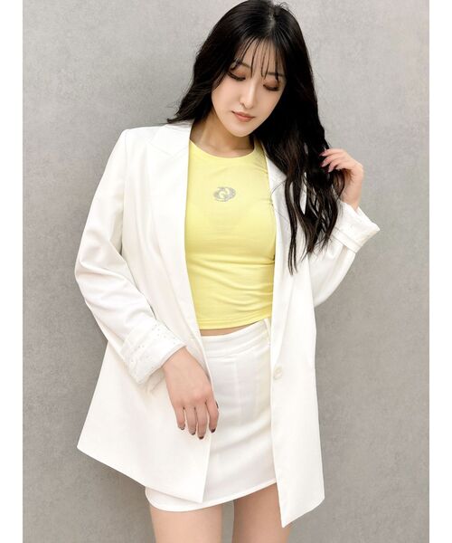 GYDA(ジェイダ)の「GLITTER GD Tシャツ(Tシャツ/カットソー・レディース・ライトイエロー/ピンク/オフホワイト/ブラック・FREE)」の12枚目の写真