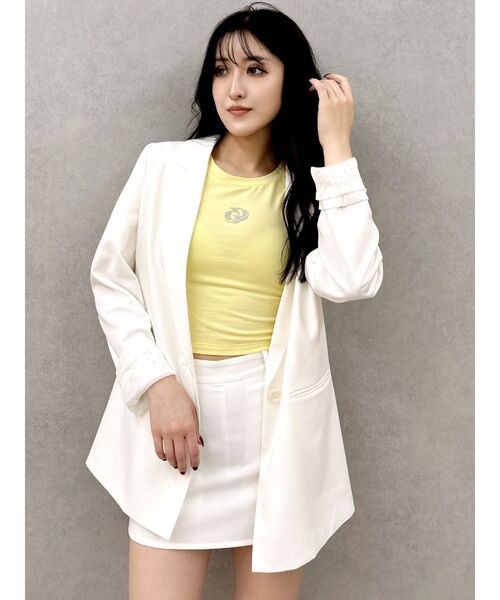 GYDA(ジェイダ)の「GLITTER GD Tシャツ(Tシャツ/カットソー・レディース・ライトイエロー/ピンク/オフホワイト/ブラック・FREE)」の11枚目の写真