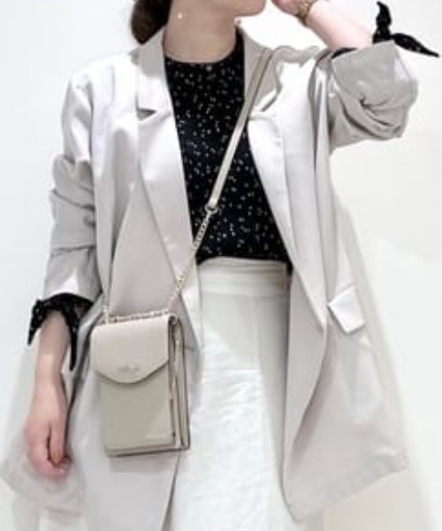 Samantha Thavasa Petit Choice(サマンサタバサ プチチョイス)の「マルチケース付き スマホショルダー(ショルダーバッグ・レディース・ベージュ/ブラック/ピンク/ライトブルー・FREE)」の1枚目の写真