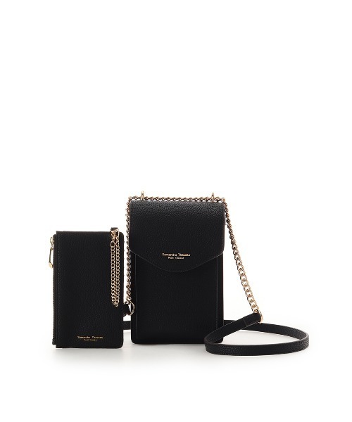 Samantha Thavasa Petit Choice(サマンサタバサ プチチョイス)の「マルチケース付き スマホショルダー(ショルダーバッグ・レディース・ベージュ/ブラック/ピンク/ライトブルー・FREE)」の2枚目の写真