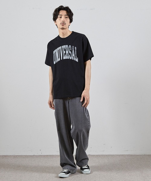 RATTLE TRAP(ラトルトラップ)の「ユニバーサルオーバーオール別注ビンテージ加工プリントTシャツ(Tシャツ/カットソー・メンズ・ホワイト/ブラック・LL/L/M/S)」の10枚目の写真