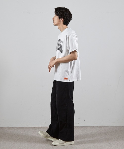 RATTLE TRAP(ラトルトラップ)の「ユニバーサルオーバーオール別注ビンテージ加工プリントTシャツ(Tシャツ/カットソー・メンズ・ホワイト/ブラック・LL/L/M/S)」の12枚目の写真