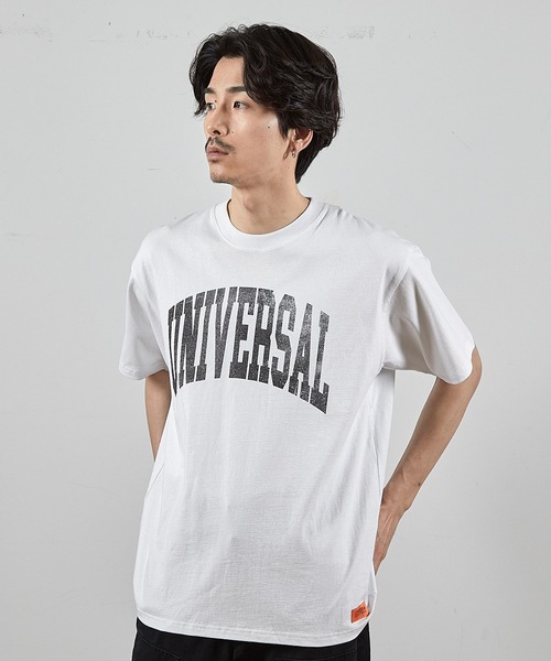 RATTLE TRAP(ラトルトラップ)の「ユニバーサルオーバーオール別注ビンテージ加工プリントTシャツ(Tシャツ/カットソー・メンズ・ホワイト/ブラック・LL/L/M/S)」の14枚目の写真