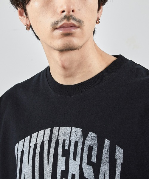 ユニバーサルオーバーオール別注ビンテージ加工プリントTシャツ ユニバーサルオーバーオール別注ビンテージ加工プリントTシャツ