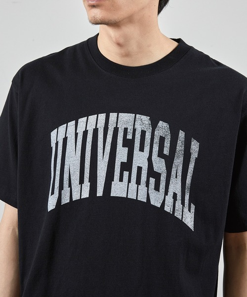 ユニバーサルオーバーオール別注ビンテージ加工プリントTシャツ ユニバーサルオーバーオール別注ビンテージ加工プリントTシャツ