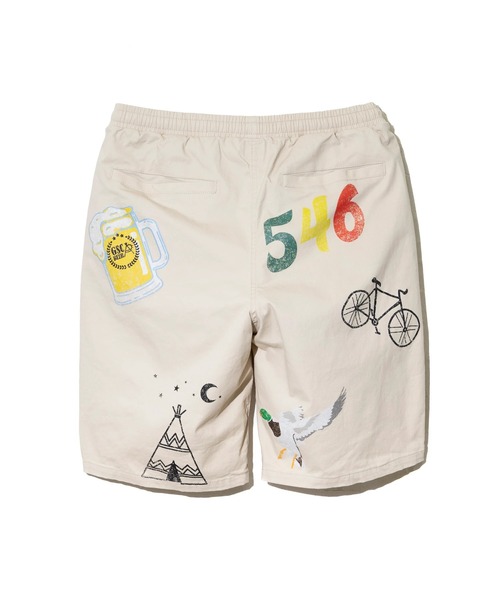新品　go slow caravan 断ち身プリント　アンクルパンツ　3 go slow caravan ブッチャー総柄プリント イージーアンクル