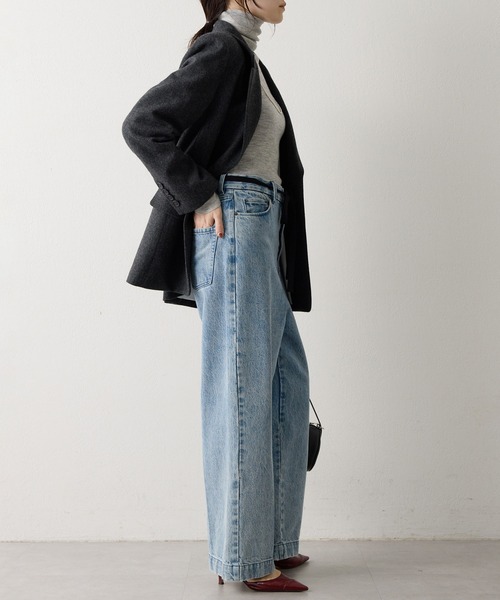 Whim Gazette（ウィムガゼット）の「センタープレスデニムパンツ