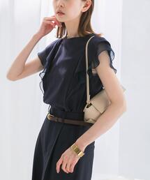 URBAN RESEARCH ROSSO WOMEN | シアードッキングフリルスリーブTシャツ(Tシャツ/カットソー)