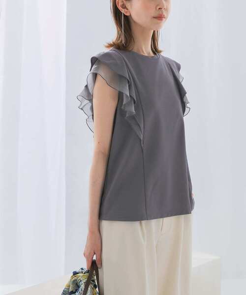 アーバンリサーチ トップス セール】シアードッキングフリルスリーブTシャツ（Tシャツ