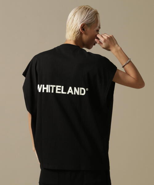 WHITELAND（ホワイトランド）の「【WEB&DEPOT限定】/WHITELAND/ホワイトランド/OWL/LOGO NS/ロゴ ノースリーブ（Tシャツ/カットソー・メンズ・ブラック/ホワイト・M/L）」の10枚目の写真