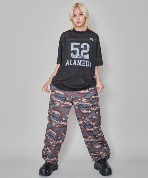 WEGO（ウィゴー）の「WEGO/メッシュナンバリンググラフィックT（Tシャツ/カットソー・メンズ・その他1/ブラック・MEDIUM/LARGE）」の15枚目の写真