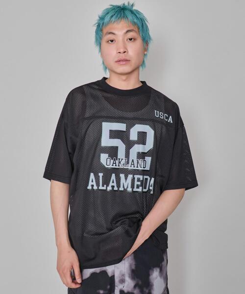 WEGO（ウィゴー）の「WEGO/メッシュナンバリンググラフィックT（Tシャツ/カットソー・メンズ・その他1/ブラック・MEDIUM/LARGE）」の21枚目の写真