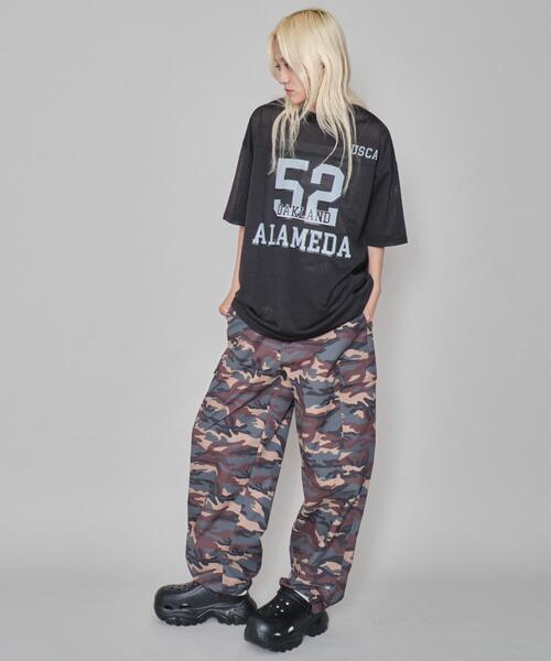 WEGO（ウィゴー）の「WEGO/メッシュナンバリンググラフィックT（Tシャツ/カットソー・メンズ・その他1/ブラック・MEDIUM/LARGE）」の9枚目の写真