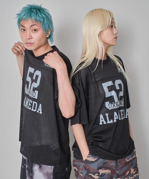 WEGO（ウィゴー）の「WEGO/メッシュナンバリンググラフィックT（Tシャツ/カットソー・メンズ・その他1/ブラック・MEDIUM/LARGE）」の10枚目の写真