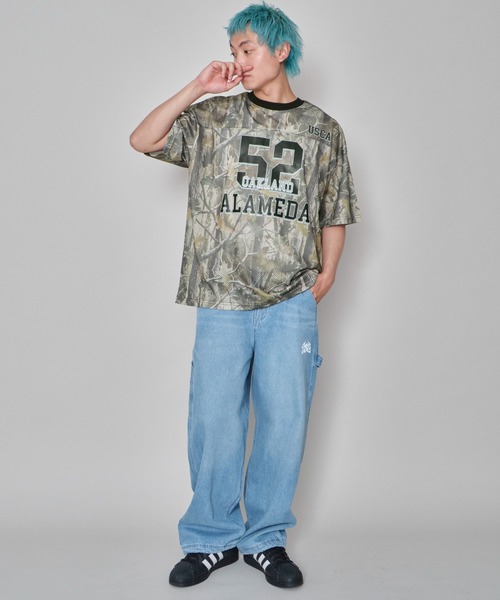 WEGO（ウィゴー）の「WEGO/メッシュナンバリンググラフィックT（Tシャツ/カットソー・メンズ・その他1/ブラック・MEDIUM/LARGE）」の16枚目の写真