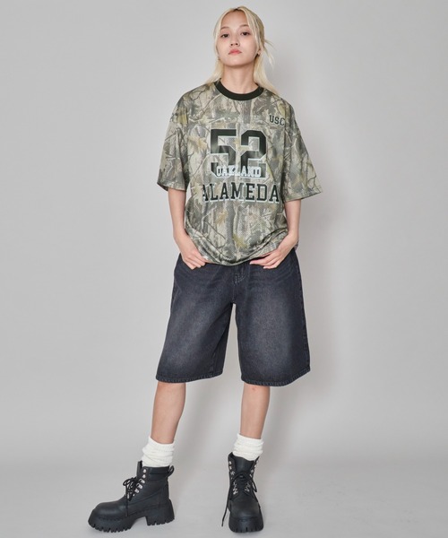 WEGO（ウィゴー）の「WEGO/メッシュナンバリンググラフィックT（Tシャツ/カットソー・メンズ・その他1/ブラック・MEDIUM/LARGE）」の17枚目の写真