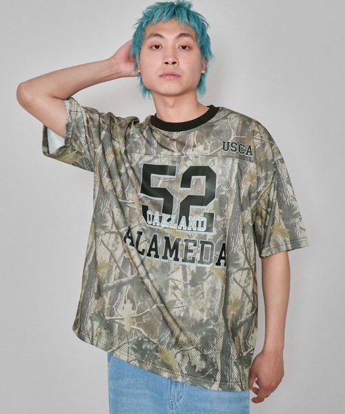WEGO（ウィゴー）の「WEGO/メッシュナンバリンググラフィックT（Tシャツ/カットソー・メンズ・その他1/ブラック・MEDIUM/LARGE）」の13枚目の写真