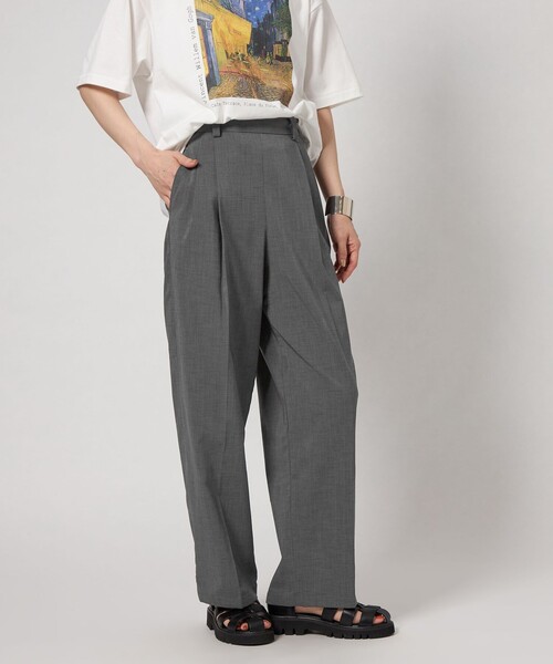 CITEN(シテン)の「<CITEN>サラサラックス2タックパンツ(スラックス・レディース・ダークグレー/ベージュ/ブラック・L/S/M)」の14枚目の写真