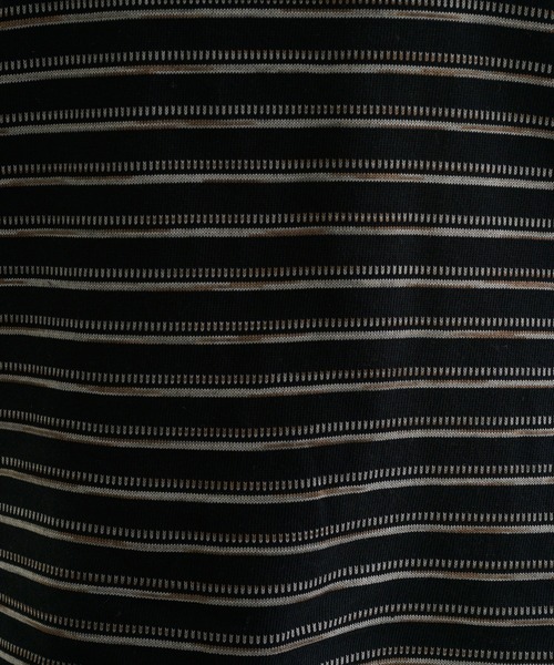 EPNK（イーピーエヌケー）の「【EPNK】V-neck border tee / Vネックボーダーtee（Tシャツ/カットソー・メンズ・杢グレー/ブラック/カーキ・SMALL/MEDIUM/LARGE）」の15枚目の写真