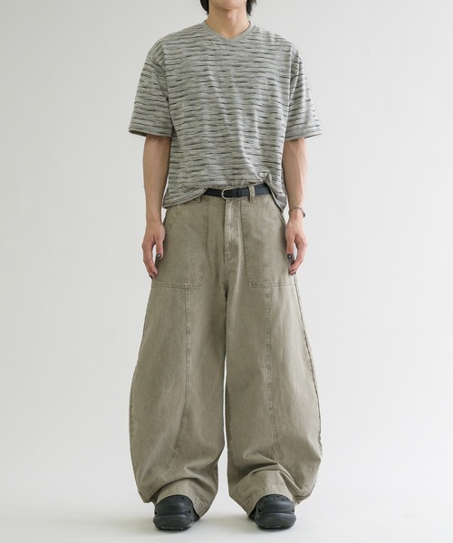 セール】【EPNK】V-neck border tee / Vネックボーダーtee（Tシャツ