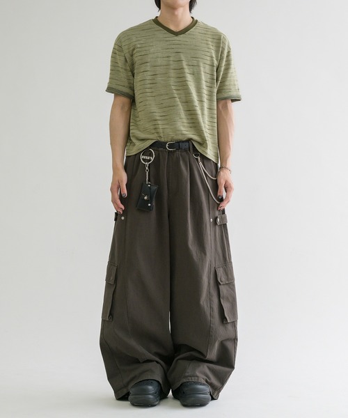 セール】【EPNK】V-neck border tee / Vネックボーダーtee（Tシャツ