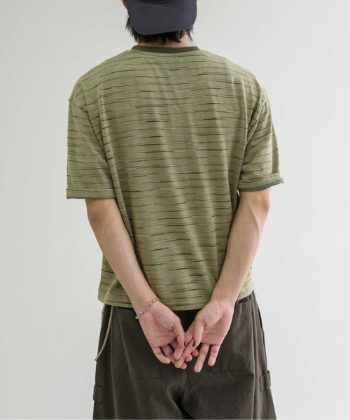 セール】【EPNK】V-neck border tee / Vネックボーダーtee（Tシャツ