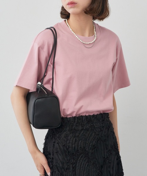 TRUSS(トラス)の「【TRUSS】オーガニックコットンTシャツ OGB-910(Tシャツ/カットソー・メンズ・ホワイト/ライトパープル/スミクロ/ネイビー/ブラック/スモークピンク/スモーキーグリーン系/グレイッシュベージュ/グレイッシュブルー/ナチュラル・S/M/L/XL)」の10枚目の写真