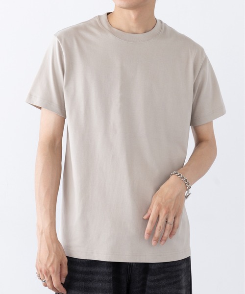 TRUSS(トラス)の「【TRUSS】オーガニックコットンTシャツ OGB-910(Tシャツ/カットソー・メンズ・ホワイト/ライトパープル/スミクロ/ネイビー/ブラック/スモークピンク/スモーキーグリーン系/グレイッシュベージュ/グレイッシュブルー/ナチュラル・S/M/L/XL)」の22枚目の写真