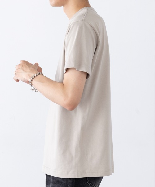 TRUSS(トラス)の「【TRUSS】オーガニックコットンTシャツ OGB-910(Tシャツ/カットソー・メンズ・ホワイト/ライトパープル/スミクロ/ネイビー/ブラック/スモークピンク/スモーキーグリーン系/グレイッシュベージュ/グレイッシュブルー/ナチュラル・S/M/L/XL)」の20枚目の写真