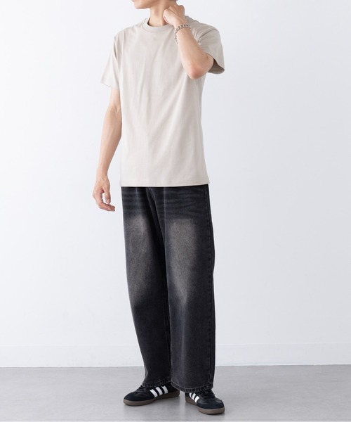 TRUSS(トラス)の「【TRUSS】オーガニックコットンTシャツ OGB-910(Tシャツ/カットソー・メンズ・ホワイト/ライトパープル/スミクロ/ネイビー/ブラック/スモークピンク/スモーキーグリーン系/グレイッシュベージュ/グレイッシュブルー/ナチュラル・S/M/L/XL)」の18枚目の写真