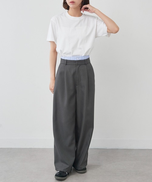 TRUSS(トラス)の「【TRUSS】オーガニックコットンTシャツ OGB-910(Tシャツ/カットソー・メンズ・ホワイト/ライトパープル/スミクロ/ネイビー/ブラック/スモークピンク/スモーキーグリーン系/グレイッシュベージュ/グレイッシュブルー/ナチュラル・S/M/L/XL)」の14枚目の写真