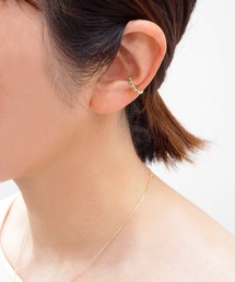 anq. | 「anq.」SV925・グリーンオニキス/ロードライトガーネット　イヤーカフ(イヤーカフ)