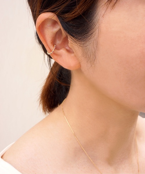 anq.（アンク）の「「anq.」SV925・グリーンオニキス/ロードライトガーネット　イヤーカフ（イヤーカフ・レディース・グリーン/ピンク・ONE SIZE）」の9枚目の写真