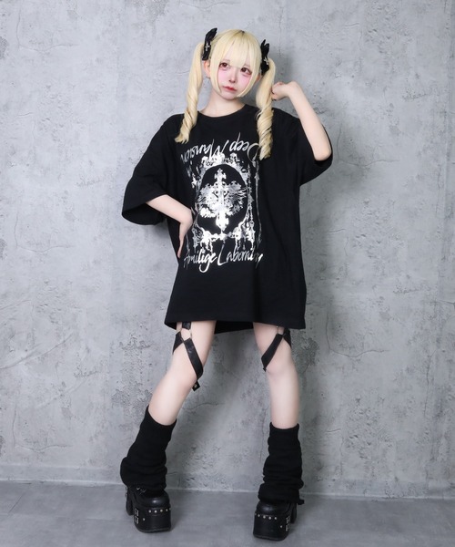 クロス羽箔プリントTシャツ（Tシャツ/カットソー）｜Amilige