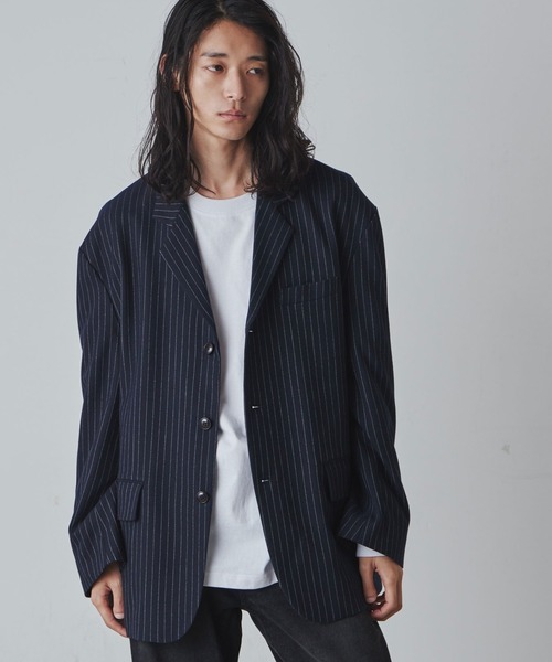 ストライプ テーラードジャケット