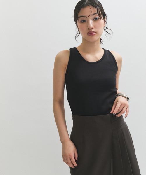 アダムエロペ（ADAM ET ROPE’）/カップインサークルカットアメスリタンクトップ カップインサークルカットアメスリタンクトップ（タンクトップ）｜ADAM