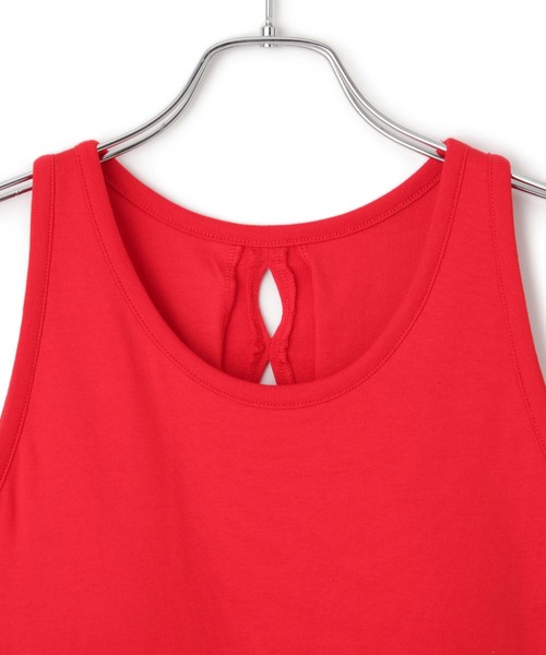 ADAM ET ROPE'（アダムエロペ）の「カップインサークルカットアメスリタンクトップ（タンクトップ・レディース・ブラック/レッド・FREE）」の14枚目の写真