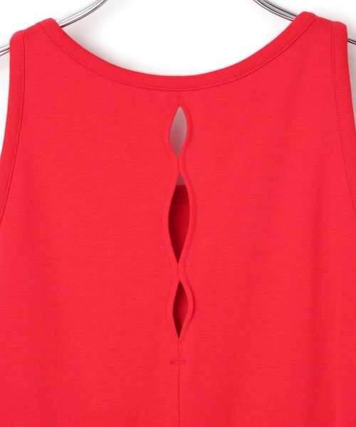 ADAM ET ROPE'（アダムエロペ）の「カップインサークルカットアメスリタンクトップ（タンクトップ・レディース・ブラック/レッド・FREE）」の17枚目の写真