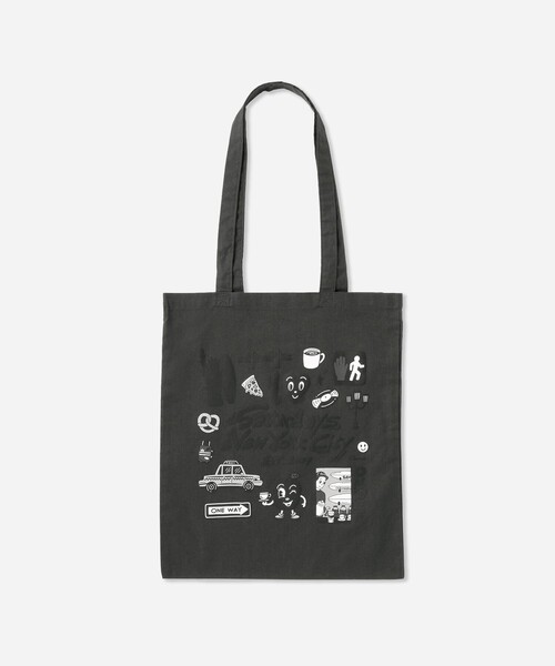 Saturdays NYC（サタデーズ ニューヨークシティ ）の「Chocomoo x Saturdays NYC Tote Bag（トートバッグ・メンズ・ブラック/ワイン/キナリ・FREE）」の3枚目の写真