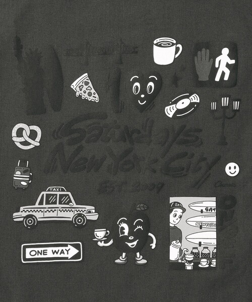 Saturdays NYC（サタデーズ ニューヨークシティ ）の「Chocomoo x Saturdays NYC Tote Bag（トートバッグ・メンズ・ブラック/ワイン/キナリ・FREE）」の10枚目の写真