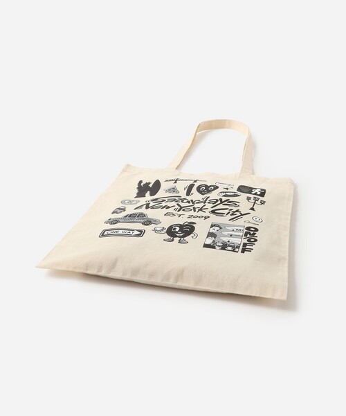 Saturdays NYC（サタデーズ ニューヨークシティ ）の「Chocomoo x Saturdays NYC Tote Bag（トートバッグ・メンズ・ブラック/ワイン/キナリ・FREE）」の15枚目の写真