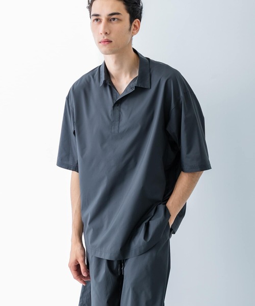 URBAN RESEARCH(アーバンリサーチ)の「SHADOW RIP リブポロシャツ(ポロシャツ・メンズ・チャコールグレー/ブラック・MEDIUM/LARGE)」の8枚目の写真