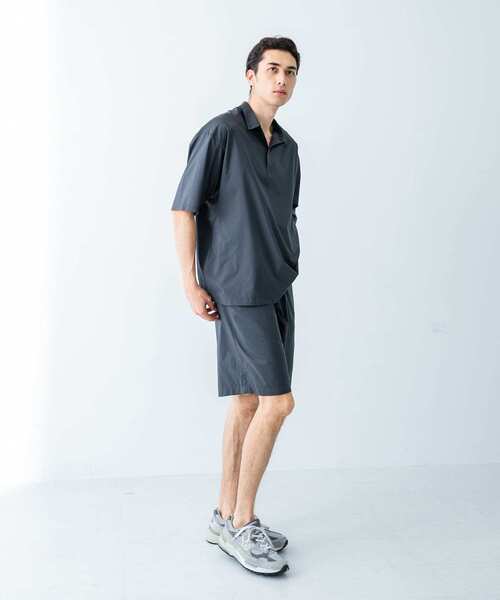 URBAN RESEARCH(アーバンリサーチ)の「SHADOW RIP リブポロシャツ(ポロシャツ・メンズ・チャコールグレー/ブラック・MEDIUM/LARGE)」の9枚目の写真