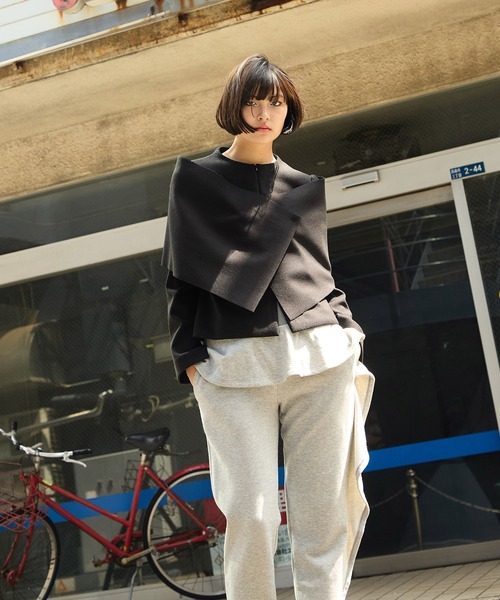 AVIE(アビィ)の「フリルデザインスウェットパンツ(スウェットパンツ・レディース・トップグレー/ブラック・38)」の15枚目の写真