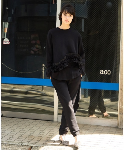 フリルデザインスウェットパンツ（スウェットパンツ）｜AVIE（アビィ