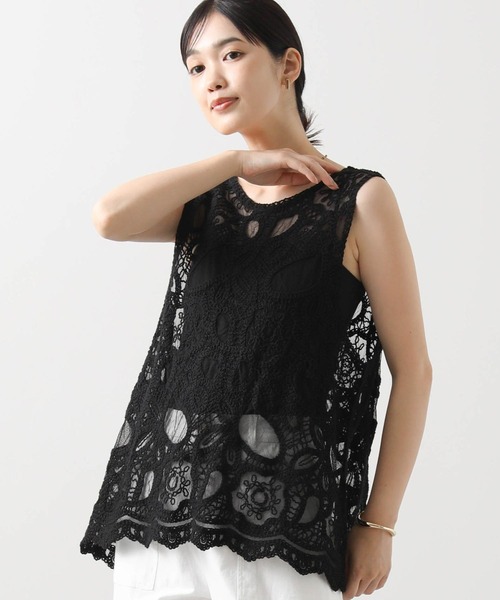 2025夏　新品　グレディブリリアン　刺繍レース2wayベスト セール】刺繍レース2WAYベスト（ベスト）｜Gready Brilliant