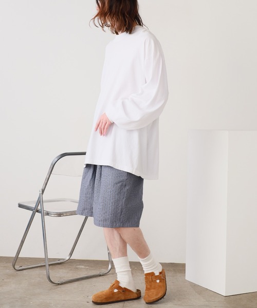 ROOPTOKYO（ループトウキョウ）の「しぼ加工 ストライプデザインハーフパンツ（その他パンツ・メンズ・ダークブルー/アイボリー・M/L）」の14枚目の写真