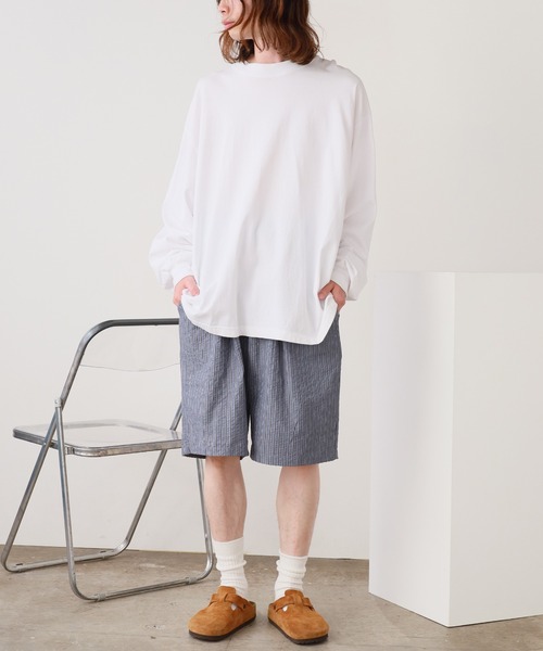 ROOPTOKYO（ループトウキョウ）の「しぼ加工 ストライプデザインハーフパンツ（その他パンツ・メンズ・ダークブルー/アイボリー・M/L）」の13枚目の写真