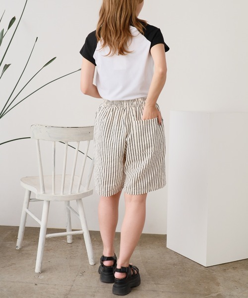 ROOPTOKYO（ループトウキョウ）の「しぼ加工 ストライプデザインハーフパンツ（その他パンツ・メンズ・ダークブルー/アイボリー・M/L）」の8枚目の写真